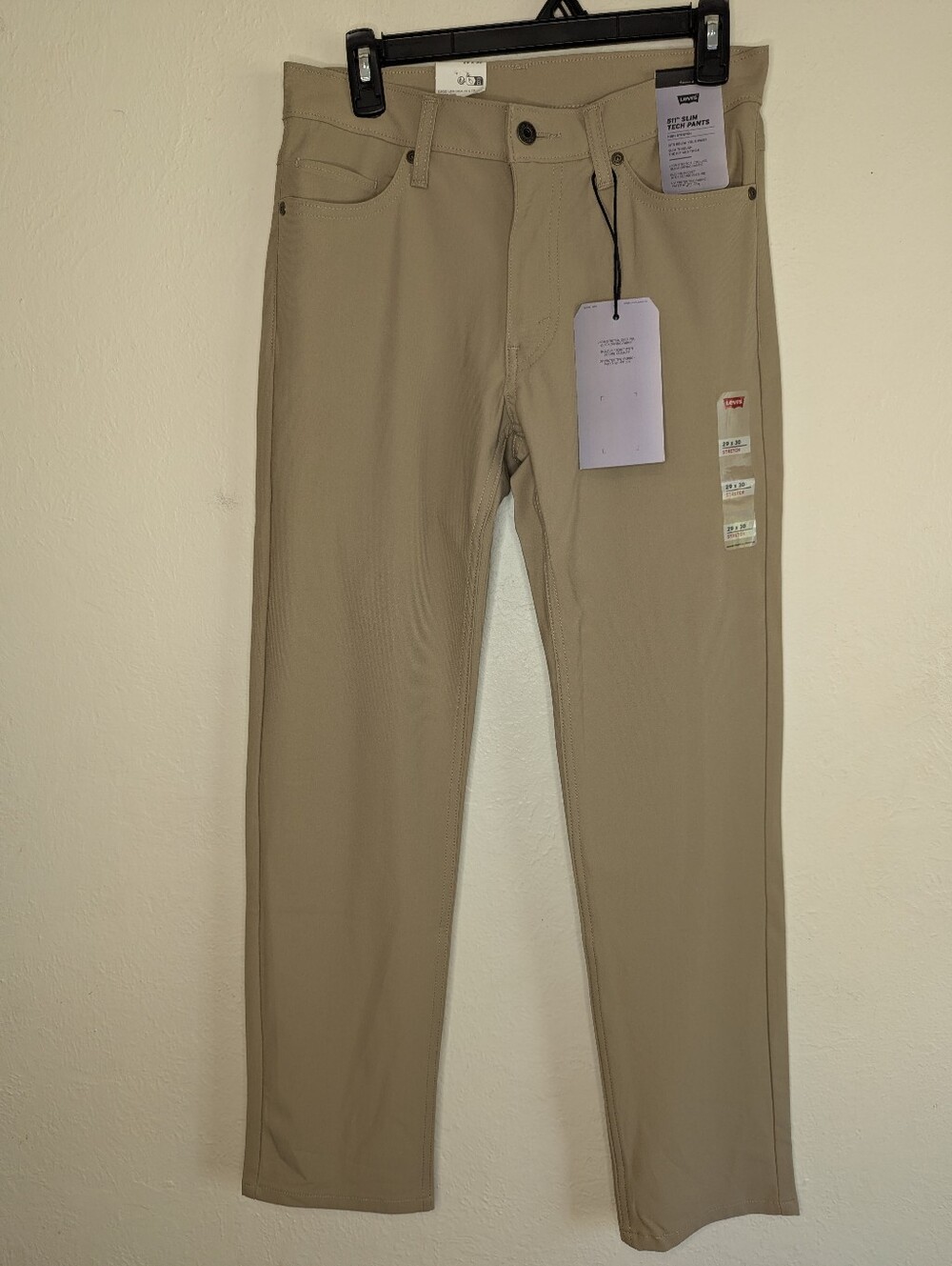 NWT Levi's 511 Slim Tech Pants Men's Size 29x30